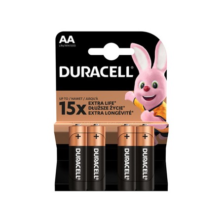 Duracell BASIC Jednorazowa alkaliczna baterie AA, 4-pack