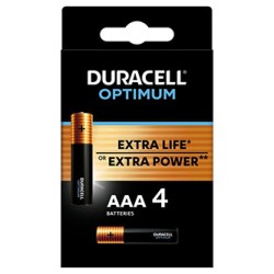 Duracell Optimum Jednorazowa alkaliczna baterie AAA, 4-pack