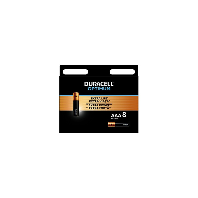 Duracell Optimum Jednorazowa alkaliczna baterie AAA, 8-pack