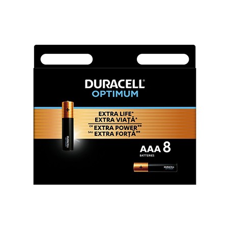 Duracell Optimum Jednorazowa alkaliczna baterie AAA, 8-pack