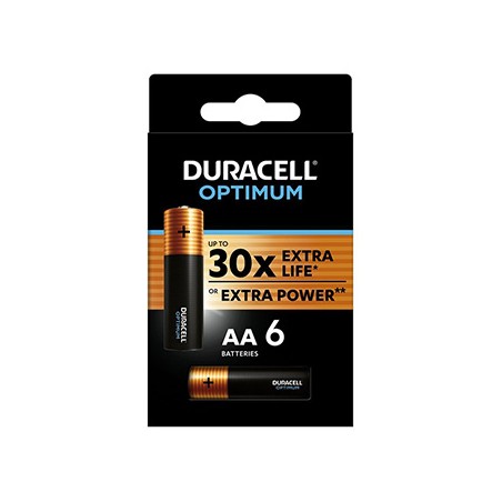 Duracell Optimum Jednorazowa alkaliczna baterie AA, 6-pack