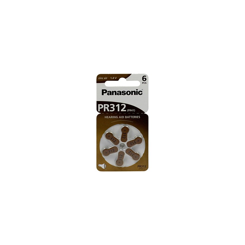 Panasonic Jednorazowa cynkowo-powietrzna. baterie ZA, 6-pack