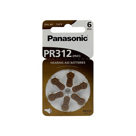Panasonic Jednorazowa cynkowo-powietrzna. baterie ZA, 6-pack
