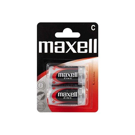Maxell Jednorazowa cynkowa baterie C, 2-pack