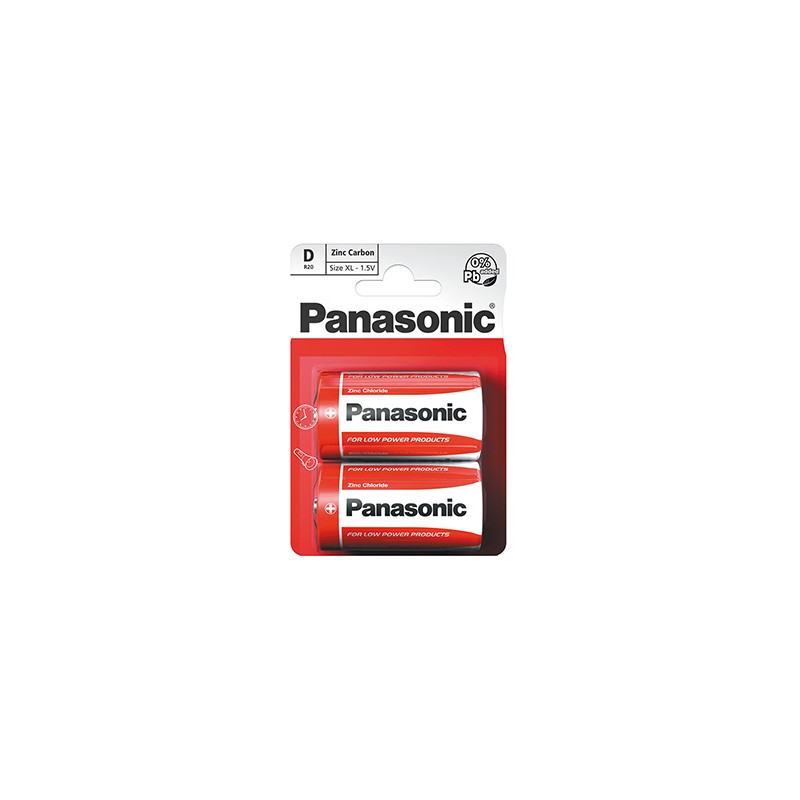 Panasonic Jednorazowa cynkowo-węglowa baterie D, 2-pack
