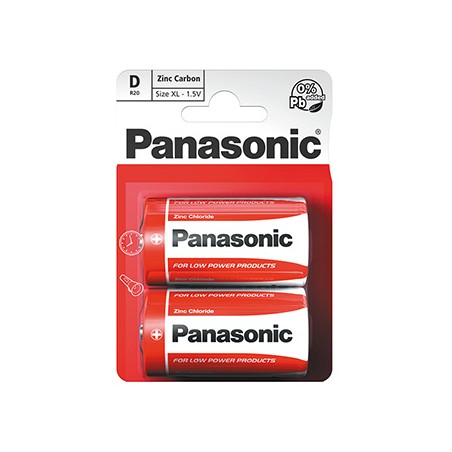 Panasonic Jednorazowa cynkowo-węglowa baterie D, 2-pack