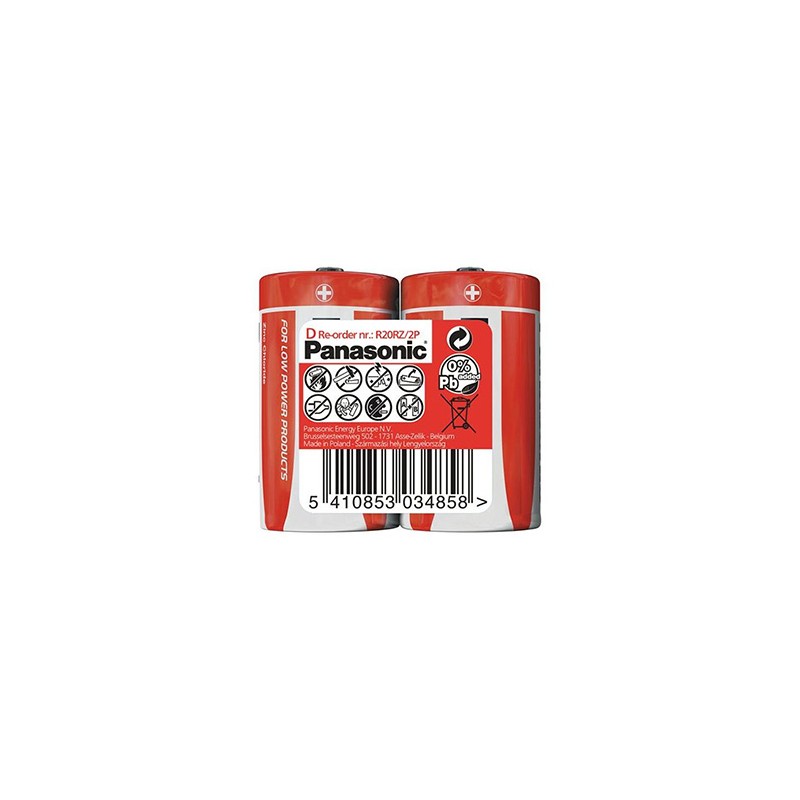 Panasonic Jednorazowa cynkowo-węglowa baterie D, 2-pack