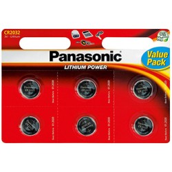 Panasonic Jednorazowa litowa baterie CR2032, 6-pack