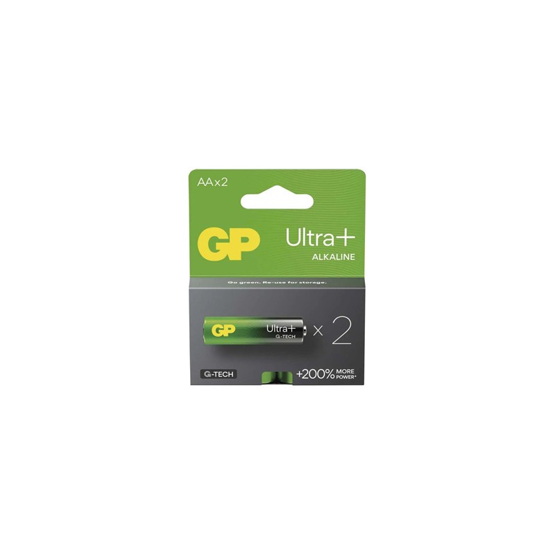 GP Ultra+ Jednorazowa alkaliczna baterie AA, 2-pack
