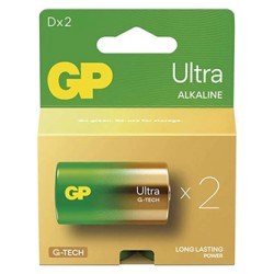 GP Ultra Jednorazowa alkaliczna baterie D, 2-pack