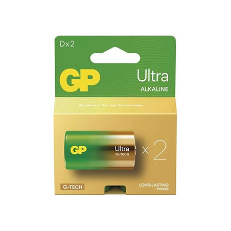 GP Ultra Jednorazowa alkaliczna baterie D, 2-pack