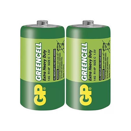 GP Jednorazowa cynkowo-węglowa baterie C, 2-pack