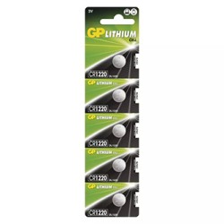 GP Jednorazowa litowa baterie CR1220, 5-pack