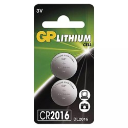 GP Jednorazowa litowa baterie CR2016, 2-pack
