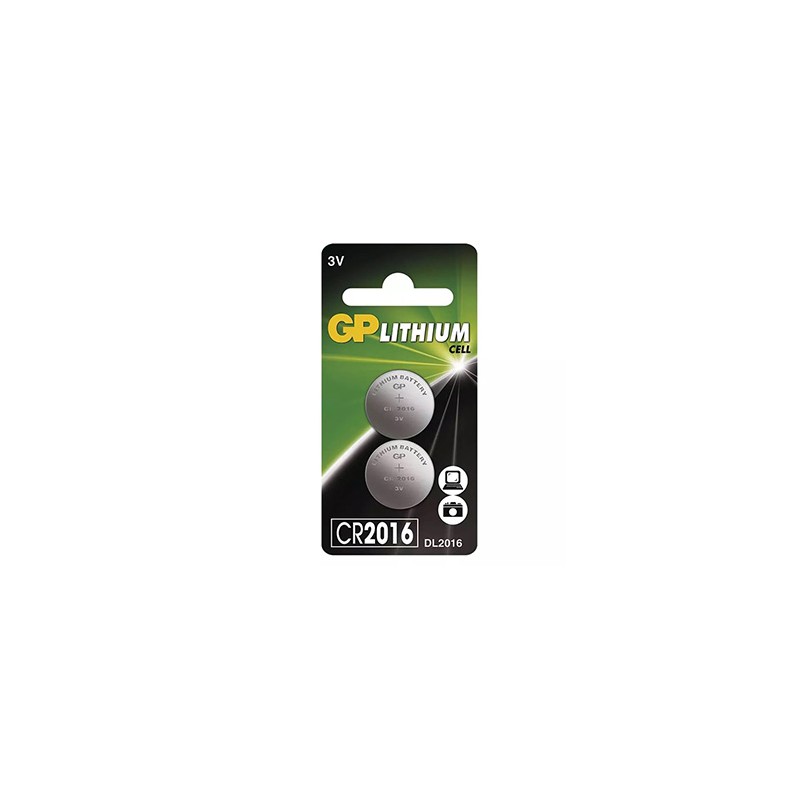GP Jednorazowa litowa baterie CR2016, 2-pack