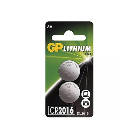 GP Jednorazowa litowa baterie CR2016, 2-pack