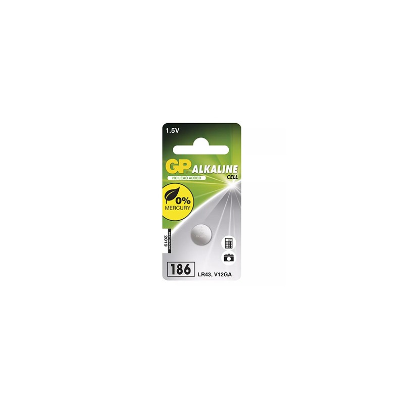 GP Jednorazowa alkaliczna baterie LR43, 1-pack