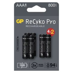 GP Akumulatorki Ni-MH baterie AAA, 6-pack