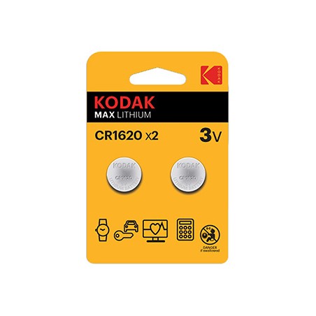 Kodak MAX Jednorazowa litowa baterie CR1620, 2-pack