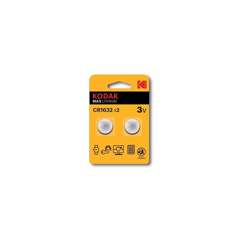 Kodak MAX Jednorazowa litowa baterie CR1632, 2-pack