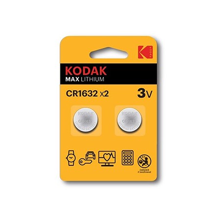 Kodak MAX Jednorazowa litowa baterie CR1632, 2-pack