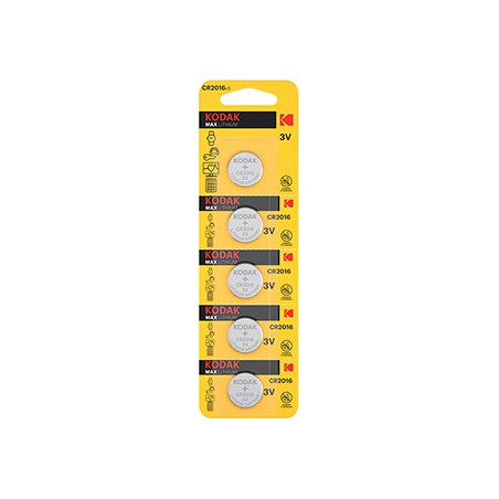 Kodak Jednorazowa litowa baterie CR2016, 5-pack