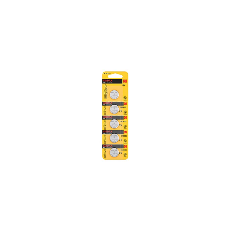 Kodak Jednorazowa litowa baterie CR2025, 5-pack