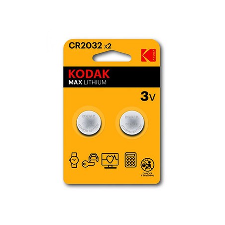 Kodak MAX Jednorazowa litowa baterie CR2032, 2-pack