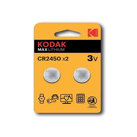 Kodak MAX Jednorazowa litowa baterie CR2450, 2-pack