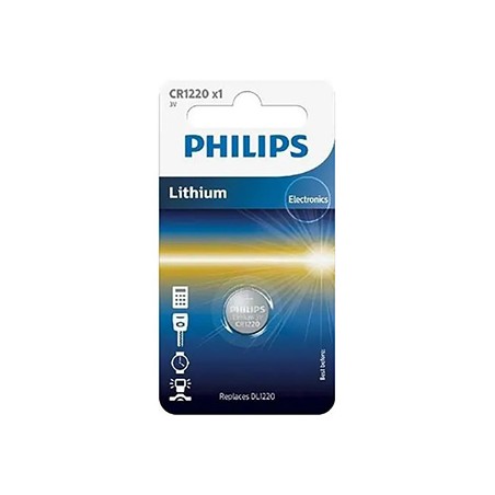 PHILIPS Jednorazowa litowa baterie CR1220, 1-pack