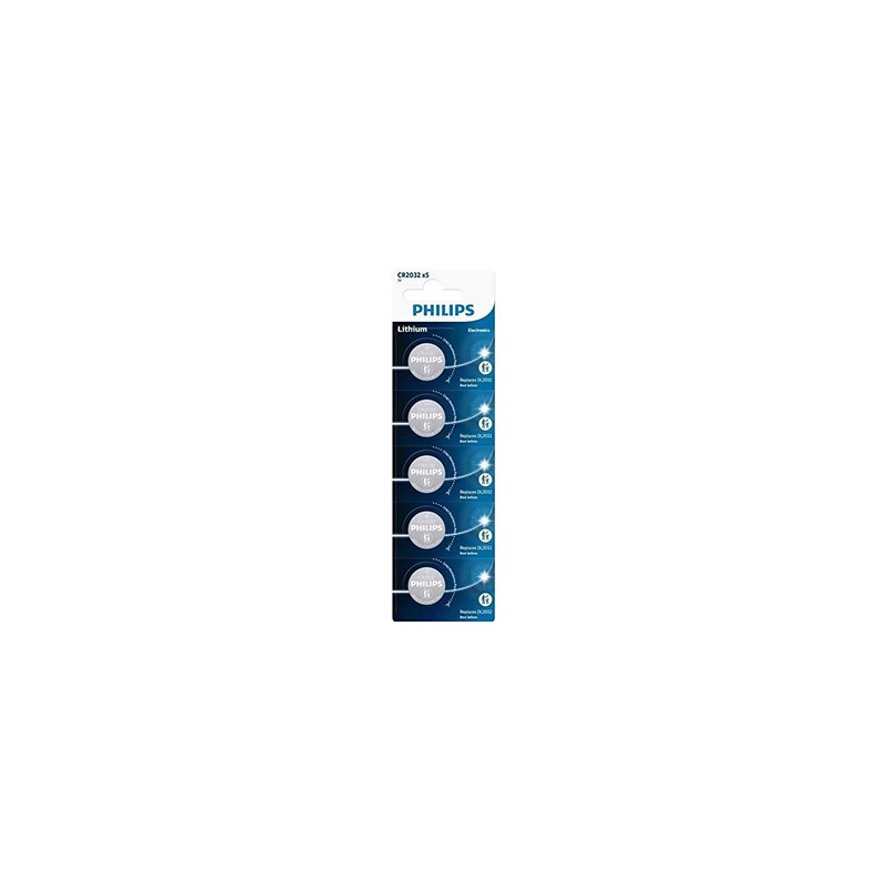 PHILIPS Jednorazowa litowa baterie CR2032, 5-pack