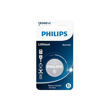 PHILIPS Jednorazowa litowa baterie CR2450, 1-pack