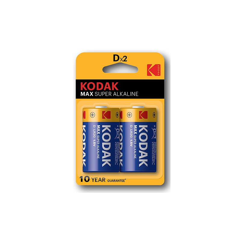 Kodak MAX SUPER Jednorazowa alkaliczna baterie LR20, 2-pack