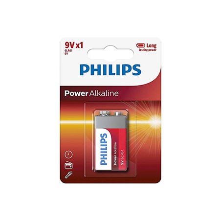 PHILIPS POWER Jednorazowa alkaliczna baterie 9V, 1-pack