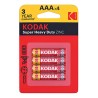 Kodak SUPER HEAVY DUTY Jednorazowa cynkowo-węglowa baterie AAA, 4-pack