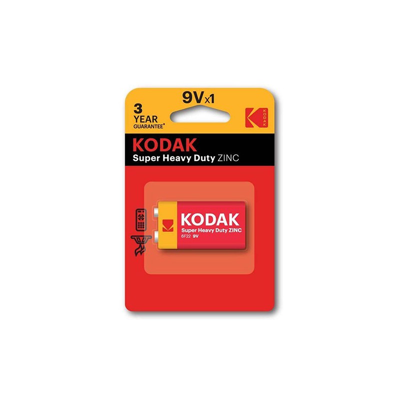 Kodak SUPER HEAVY DUTY Jednorazowa cynkowo-węglowa baterie 9VA, 1-pack