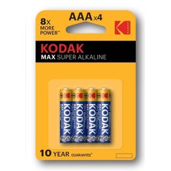 Kodak MAX SUPER Jednorazowa alkaliczna baterie AAA, 4-pack