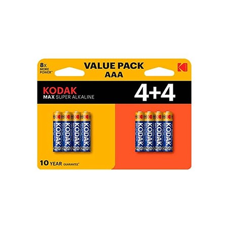 Kodak MAX SUPER Jednorazowa alkaliczna baterie AAA, 8-pack