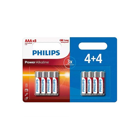 PHILIPS Jednorazowa alkaliczna baterie AAA, 8-pack