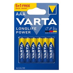 Varta Jednorazowa alkaliczna baterie AAA, 6-pack