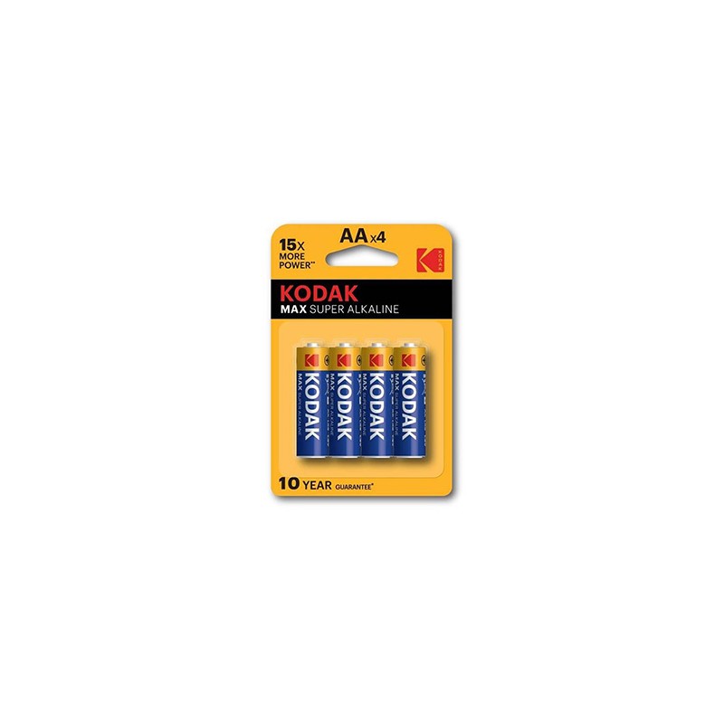 Kodak MAX SUPER Jednorazowa alkaliczna baterie AA, 4-pack