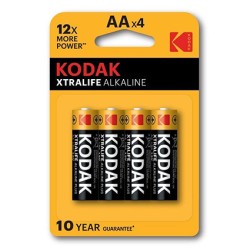 Kodak XTRALIFE Jednorazowa alkaliczna baterie AA, 4-pack