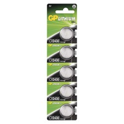 GP Jednorazowa litowa baterie CR2430, 5-pack