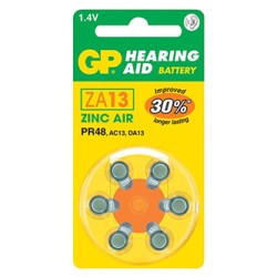 GP Jednorazowa cynkowo-powietrzna. baterie ZA, 6-pack