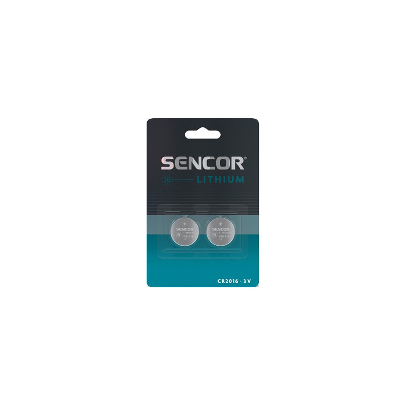 Sencor Jednorazowa litowa baterie CR2016, 2-pack