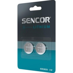 Sencor Jednorazowa litowa baterie CR2025, 2-pack