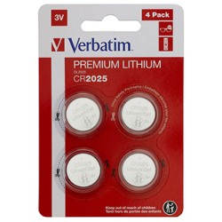 Verbatim Jednorazowa litowa baterie CR2025, 4-pack