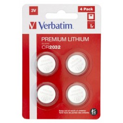 Verbatim Jednorazowa litowa baterie CR2032, 4-pack