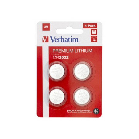 Verbatim Jednorazowa litowa baterie CR2032, 4-pack