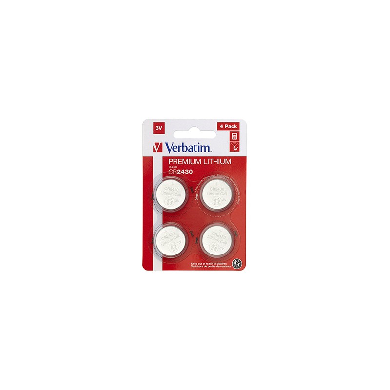 Verbatim Jednorazowa litowa baterie CR2430, 4-pack